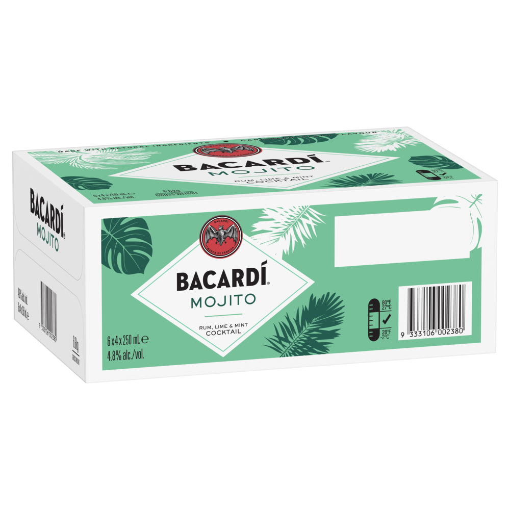 Bacardi Mojito Cocktail RTD 250mL Can