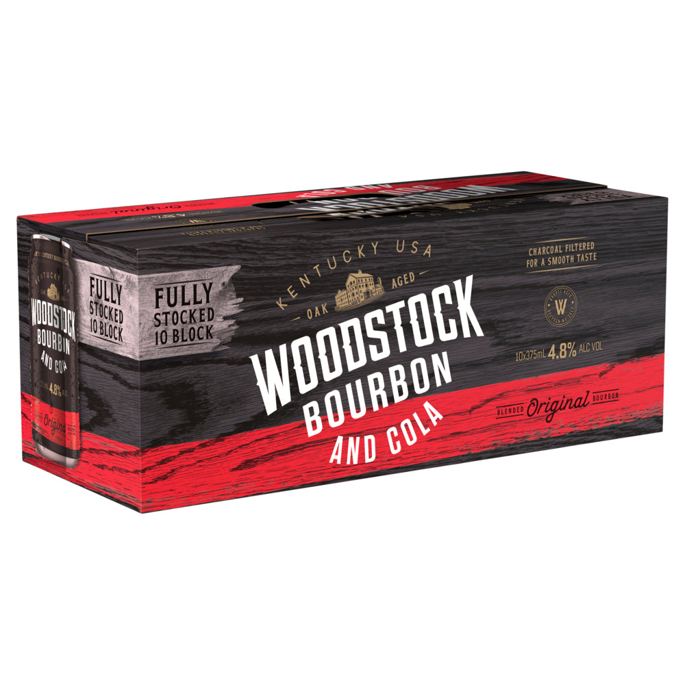 Woodstock Bourbon & Cola 4.8% 375mL 10 Pack